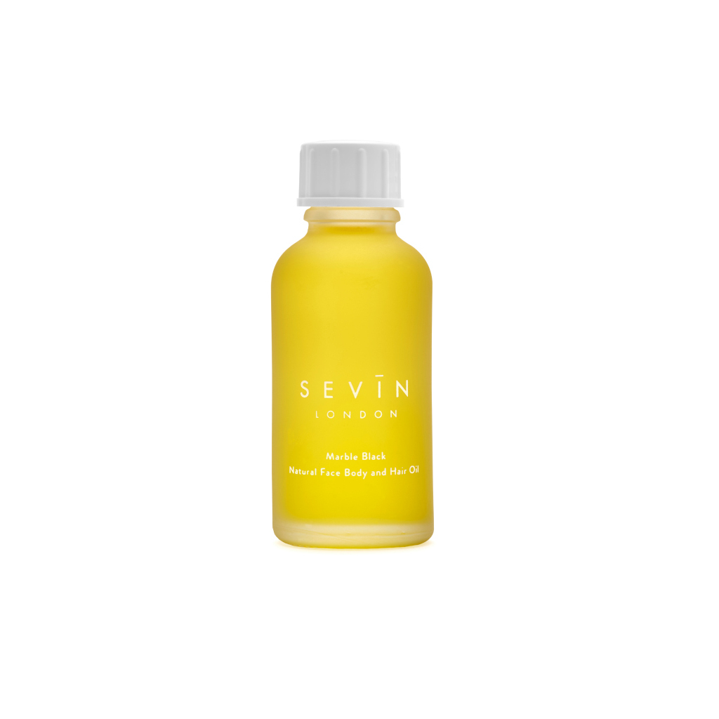 Sevin London MARBLE BLACK FACE, BODY & HAIR OIL 30ml - ОЛІЯ ДЛЯ ОБЛИЧЧЯ, ТІЛА ТА ВОЛОССЯ
